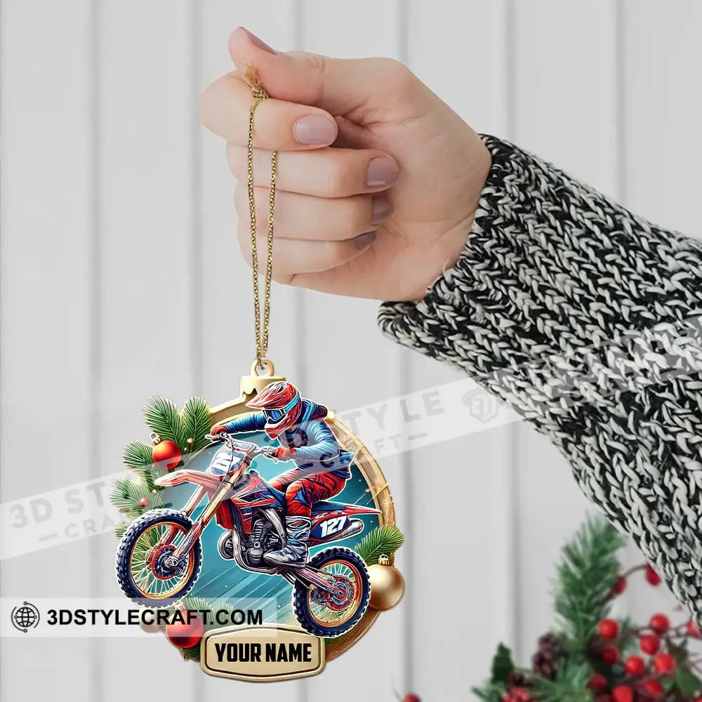 Custom Ornament Motocross Christmas Decor