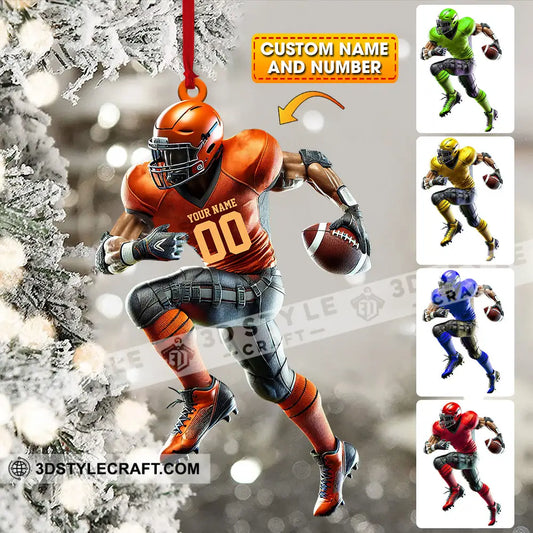 Custom Ornament Rugby Player Christmas Decor 3.54’’ / 1