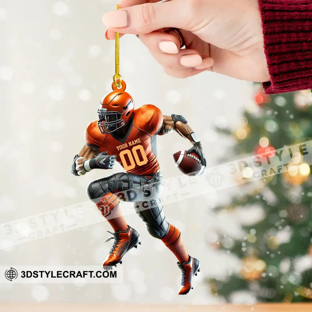 Custom Ornament Rugby Player Christmas Decor