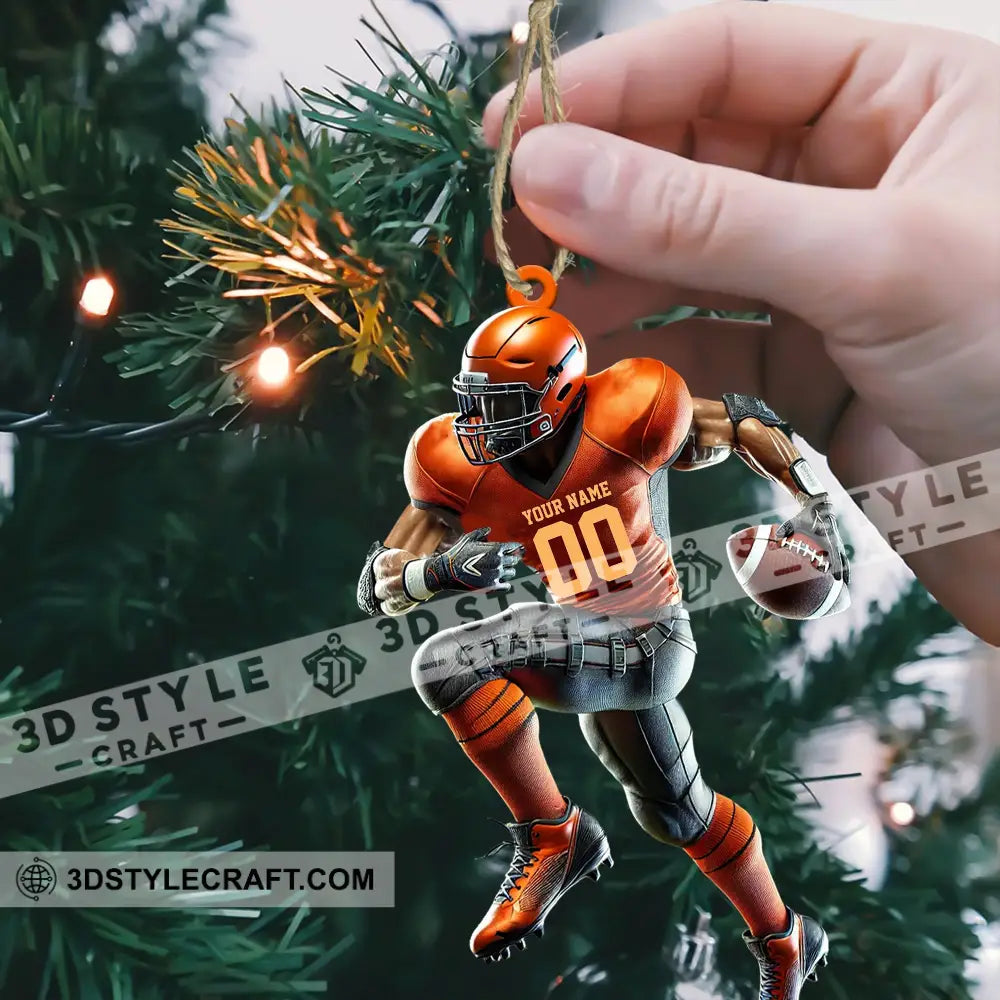 Custom Ornament Rugby Player Christmas Decor