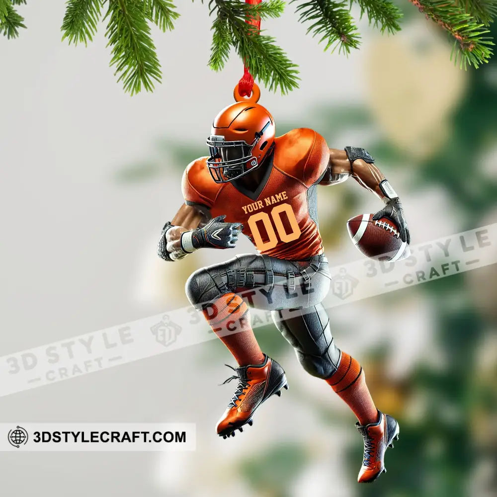 Custom Ornament Rugby Player Christmas Decor