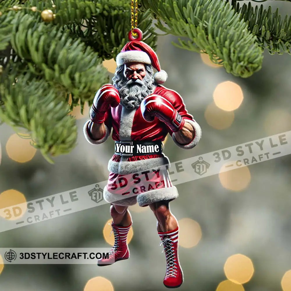 Custom Ornament Santa Boxing Christmas Decor