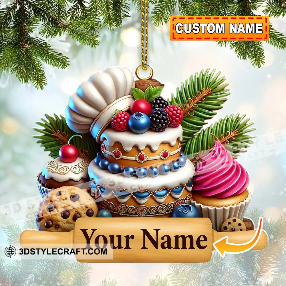 Custom Ornament Sweet Cakes Christmas Decor 3.54’’ / 1