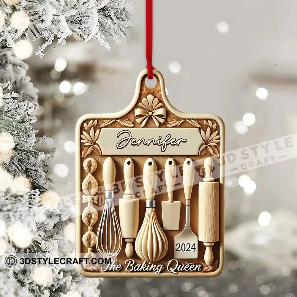 Custom Ornament The Baking Queen Christmas Decor