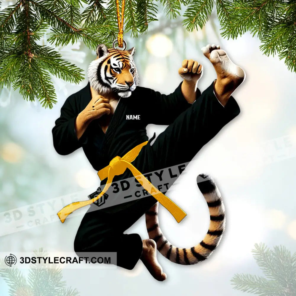 Custom Ornament Tiger Kung Fu Christmas Decor