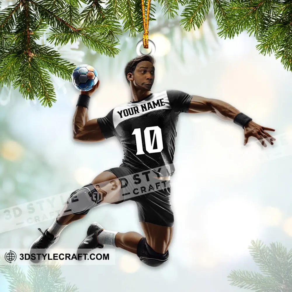 Custom Photo Name And Number Handball Ornament Christmas Gift Decoration