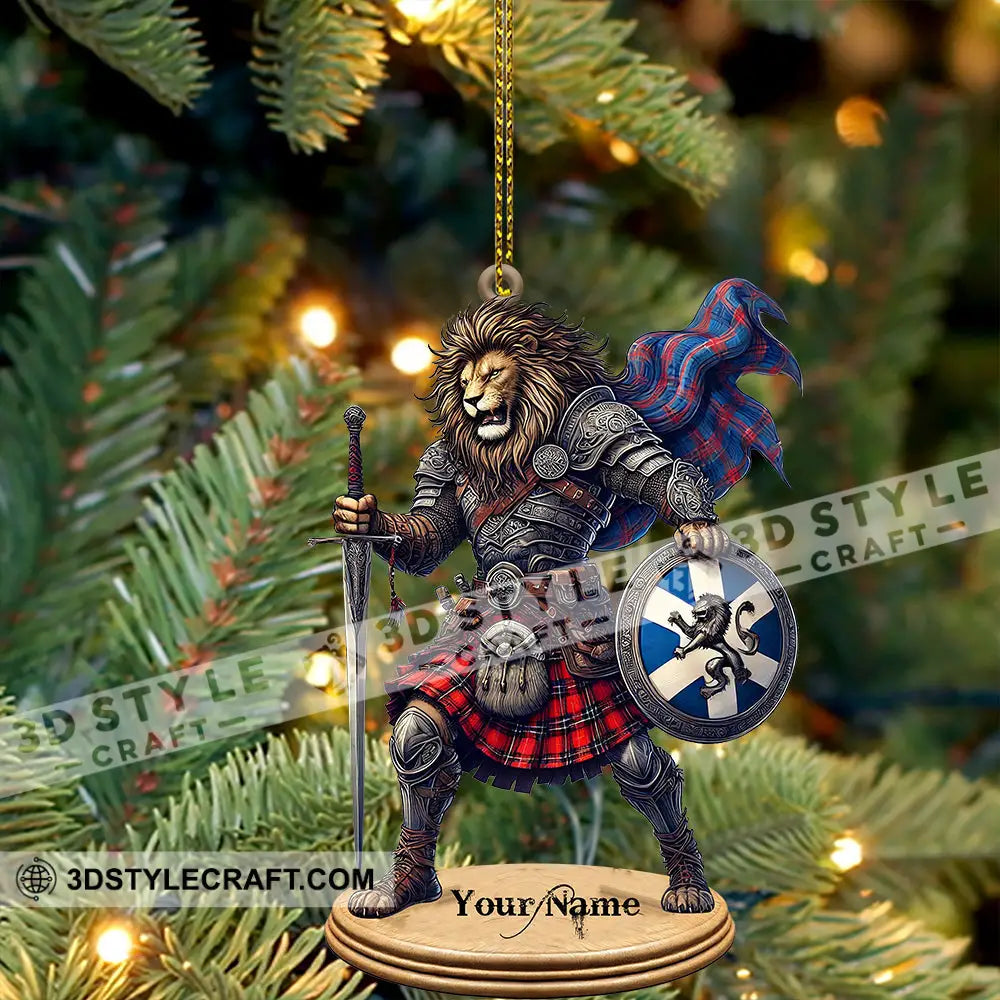 Custom Scotland Lion Ornament Personalized