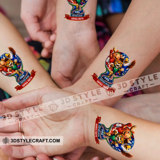 Custom Temporary Tattoo, Personalized Tattoo, Fake Tattoo style option 3