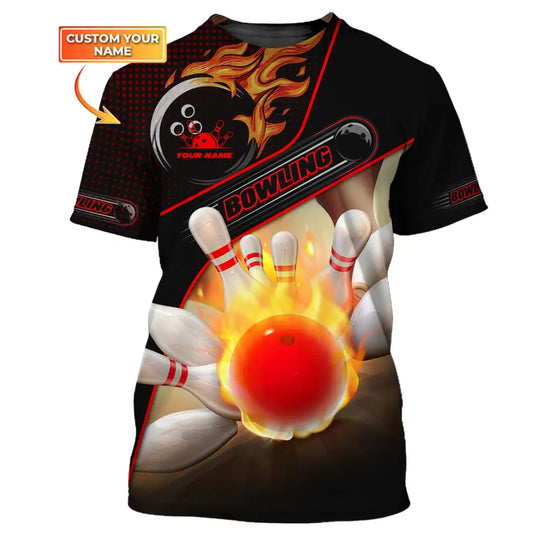 Custom Unisex Shirt, Bowling T-Shirt, Shirt For Bowling Lovers style option 1