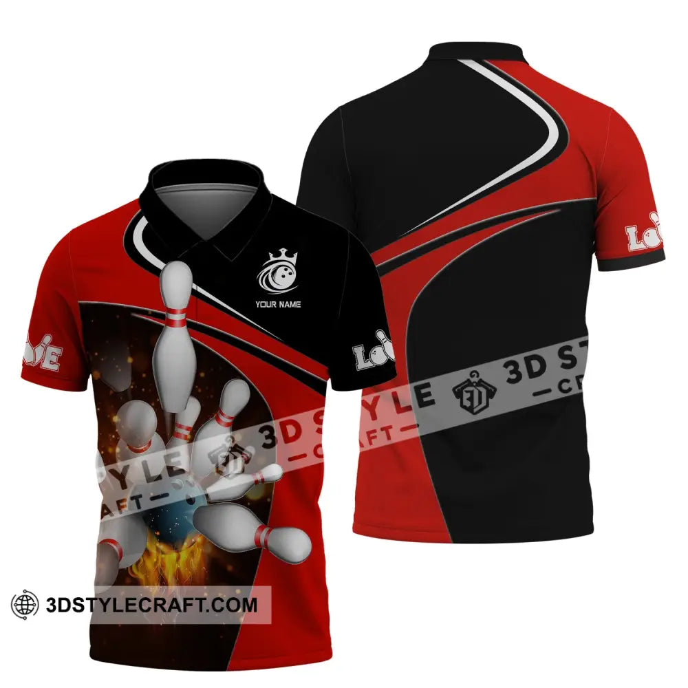 Custom Unisex Shirt Bowling T-Shirt Polo For Lovers / S