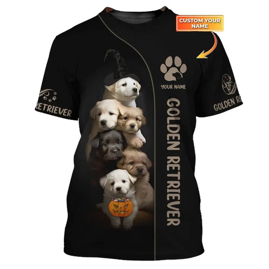 Custom Unisex Shirt, Golden Retriever Halloween T-Shirt, Halloween Hoodie, Pet Shirt Halloween style option 1