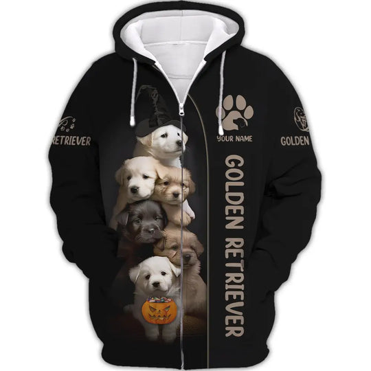 Custom Unisex Shirt, Golden Retriever Halloween T-Shirt, Halloween Hoodie, Pet Shirt Halloween style option 2