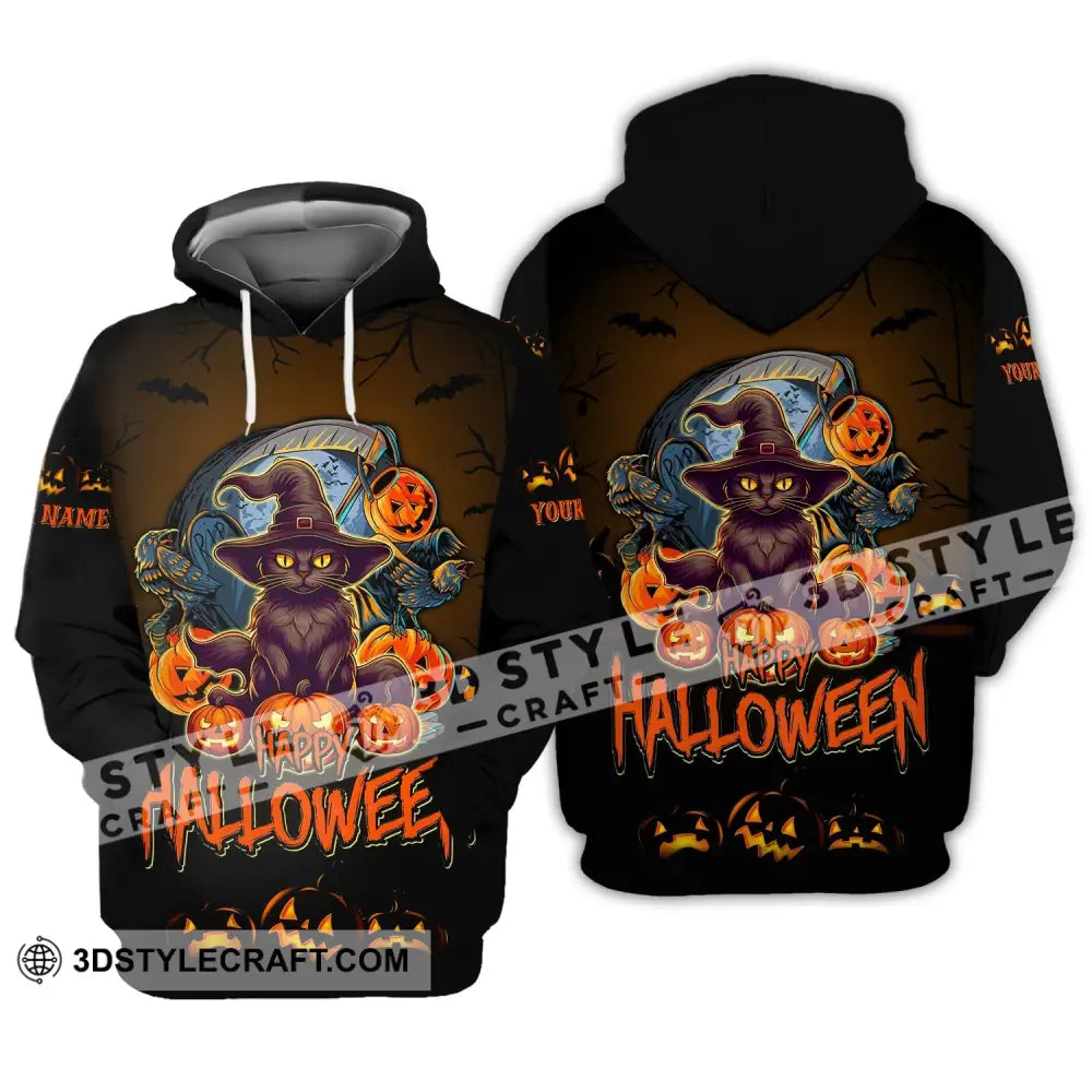 Custom Unisex Shirt Halloween T-Shirt Hoodie For Zipper / S