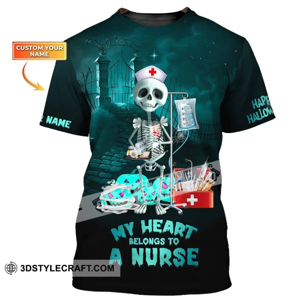 Custom Unisex Shirt Nurse Halloween T-Shirt Hoodie For / S