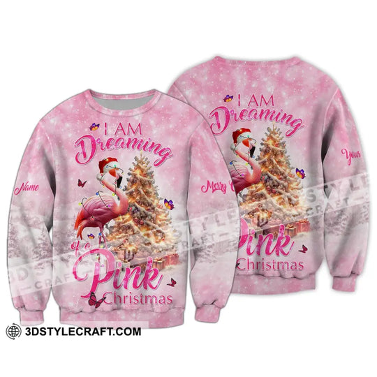 Custom Woman Shirt, Flamingo Christmas Shirt, Christmas Hoodie, Shirt For Christmas style option 3