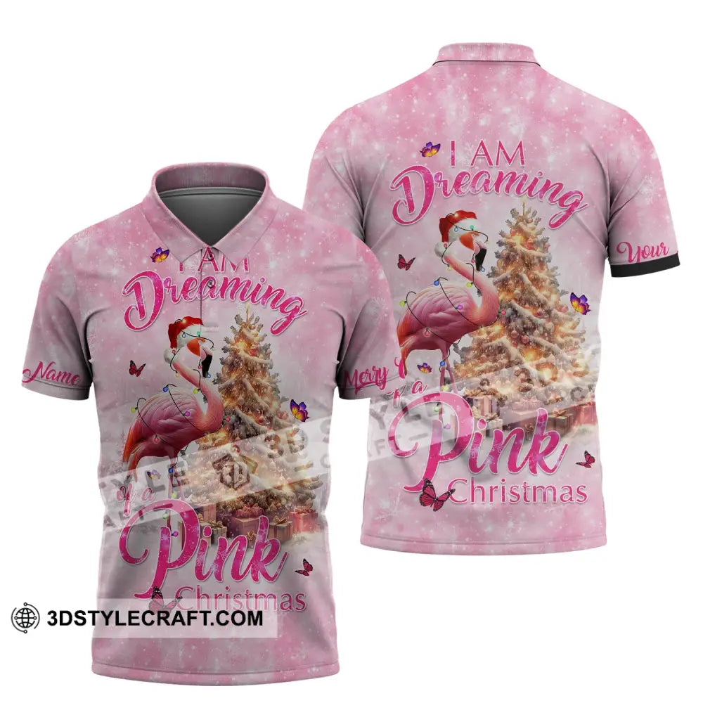 Custom Woman Shirt Flamingo Christmas Hoodie For Polo / S T-Shirt