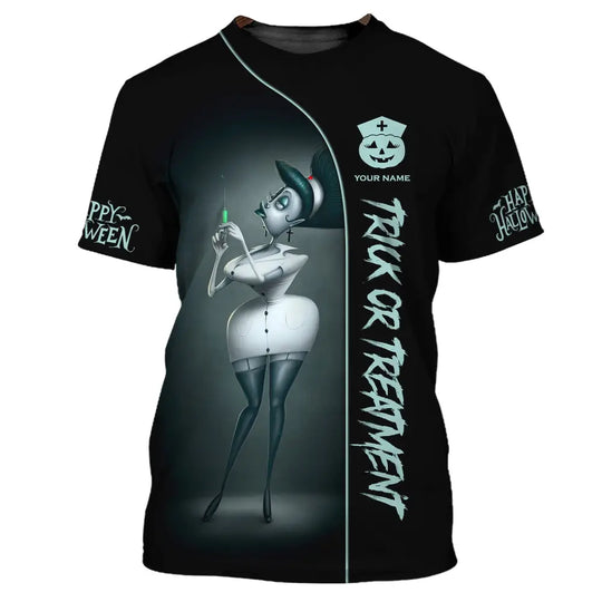 Custom Woman Shirt, Nurse Halloween T-Shirt, Halloween Hoodie, Shirt For Halloween style option 2