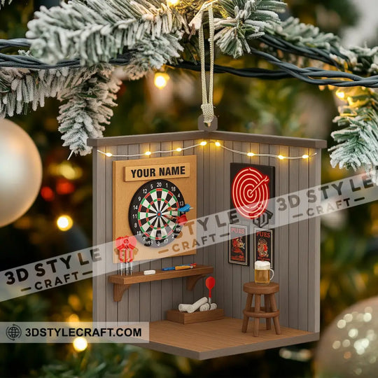 Darts Corner, Home Decor, Christmas Ornament, Personalized Ornament style option 3