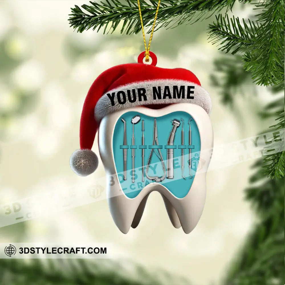 Dentist Christmas Home Decor Ornament Personalized