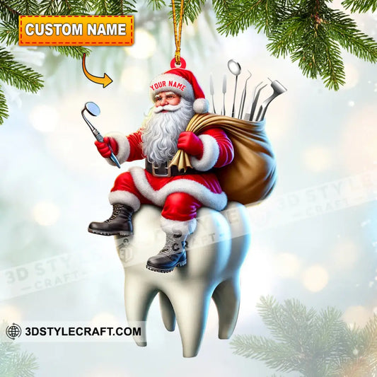 Dentist Santa Home Decor Christmas Ornament Personalized 3.54’’ / 1