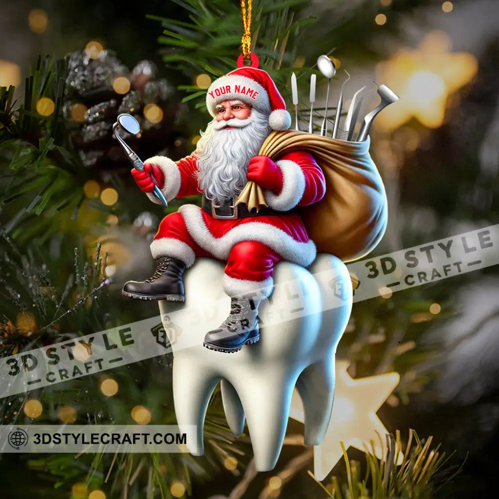 Dentist Santa Home Decor Christmas Ornament Personalized