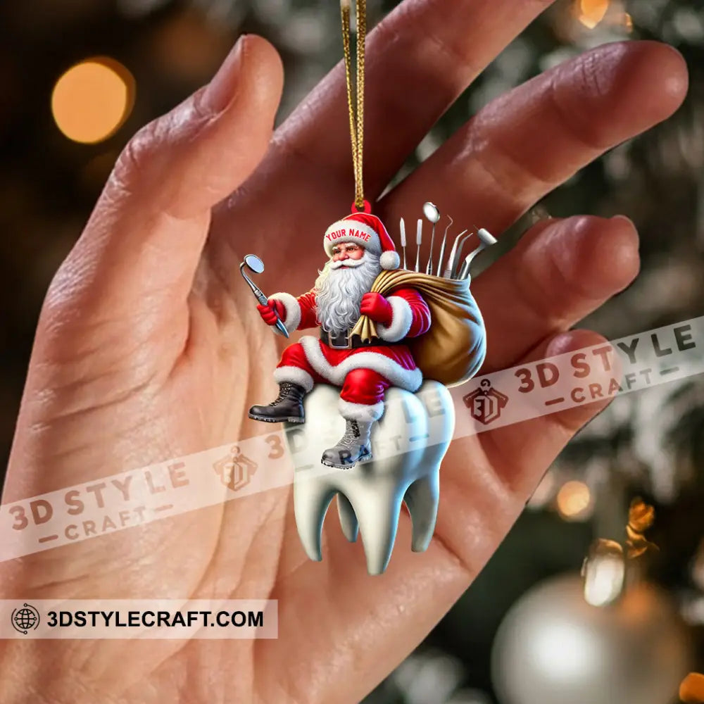 Dentist Santa Home Decor Christmas Ornament Personalized