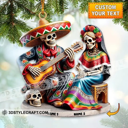 Dia De Los Muertos Home Decor Christmas Ornament Personalized 3.54’’ / 1