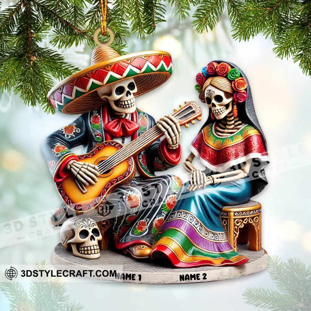 Dia De Los Muertos Home Decor Christmas Ornament Personalized