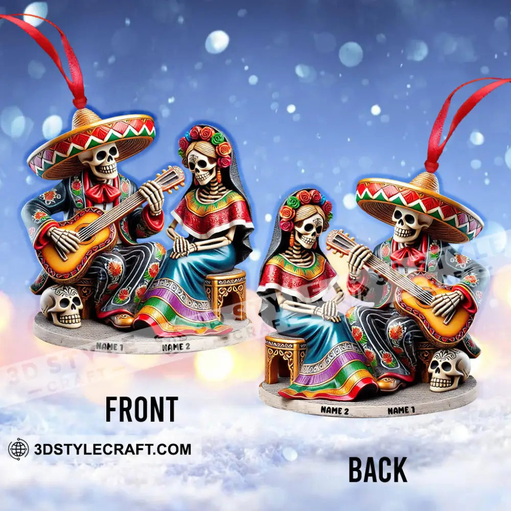 Dia De Los Muertos Home Decor Christmas Ornament Personalized