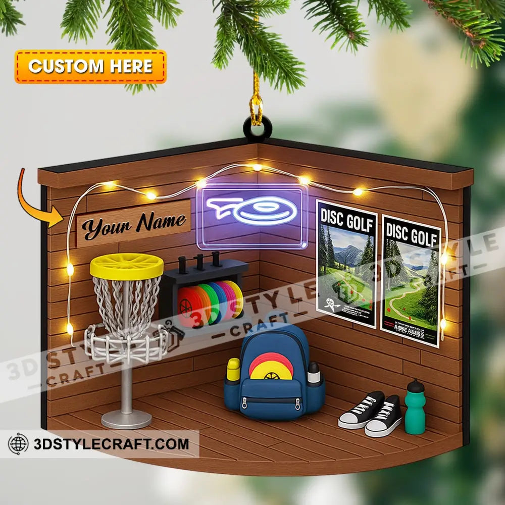 Disc Golf Corner Home Decor Christmas Ornament Personalized Ornament 3.54’’ / 1 Ornament Ornament