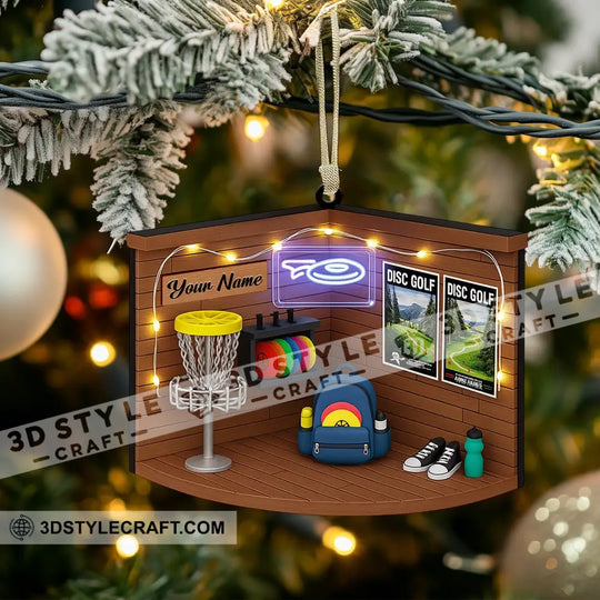 Disc Golf Corner Home Decor, Christmas Ornament, Personalized Ornament style option 3