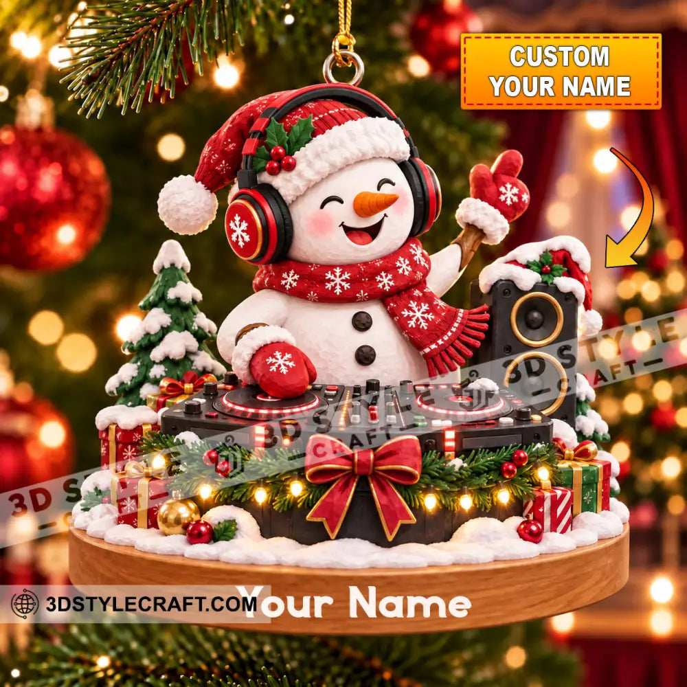 Disc Jockey Home Decor Christmas Ornament Personalized Ornament - 3.54’’ / 1 Ornament - Ornament