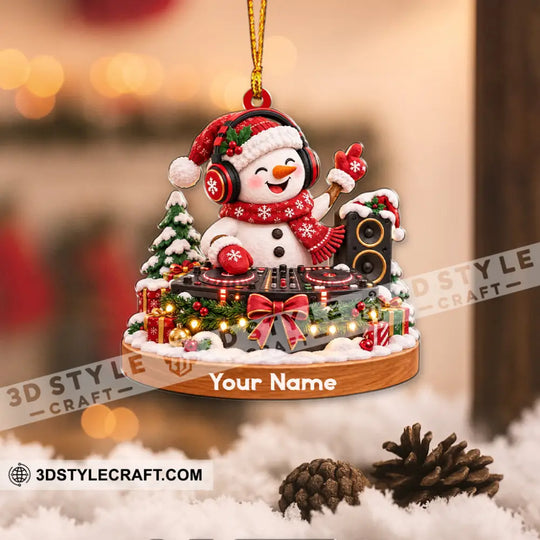 Disc Jockey Home Decor, Christmas Ornament, Personalized Ornament style option 3