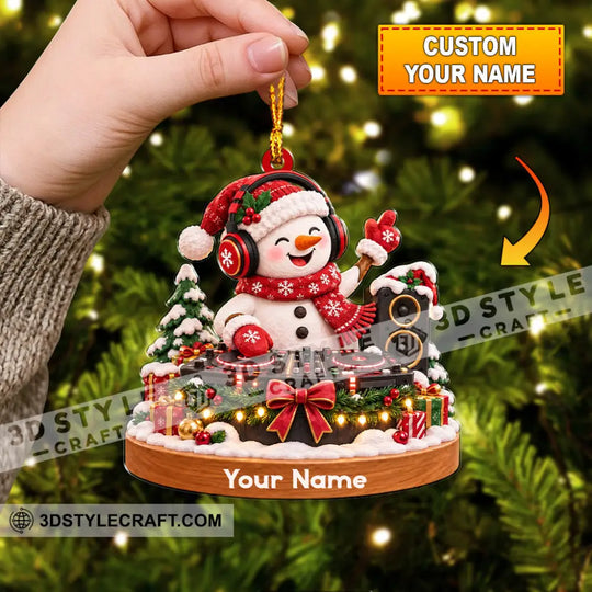 Disc Jockey Home Decor, Christmas Ornament, Personalized Ornament style option 2