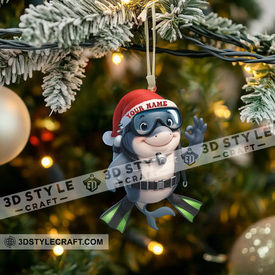 Diver, Home Decor, Christmas Ornament, Personalized Ornament style option 4