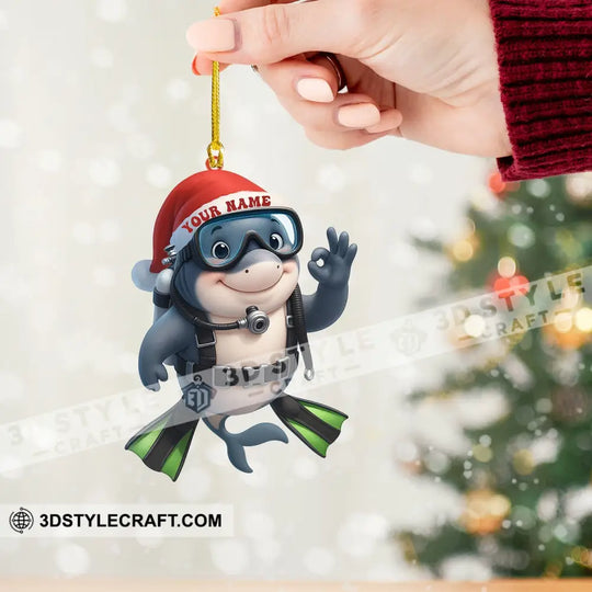 Diver, Home Decor, Christmas Ornament, Personalized Ornament style option 3