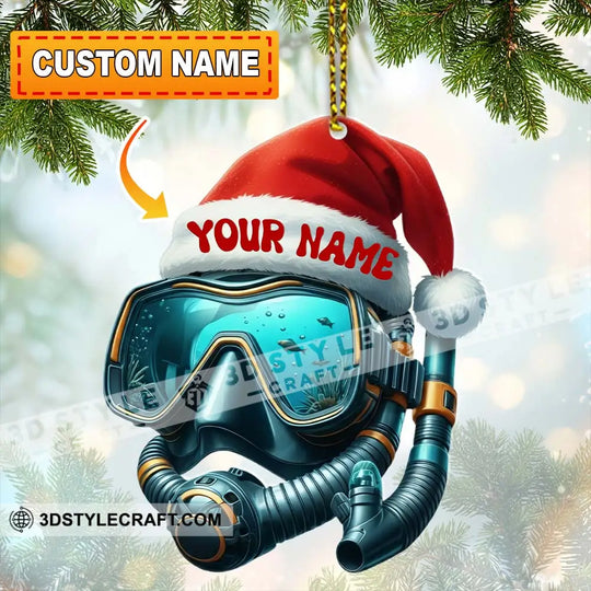 Diving Home Decor, Christmas Ornament, Personalized Ornament style option 1