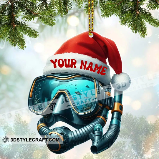 Diving Home Decor, Christmas Ornament, Personalized Ornament style option 2