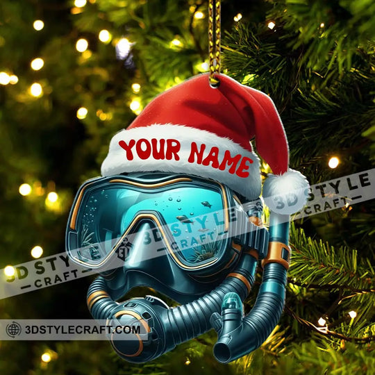 Diving Home Decor, Christmas Ornament, Personalized Ornament style option 3
