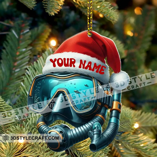 Diving Home Decor, Christmas Ornament, Personalized Ornament style option 4