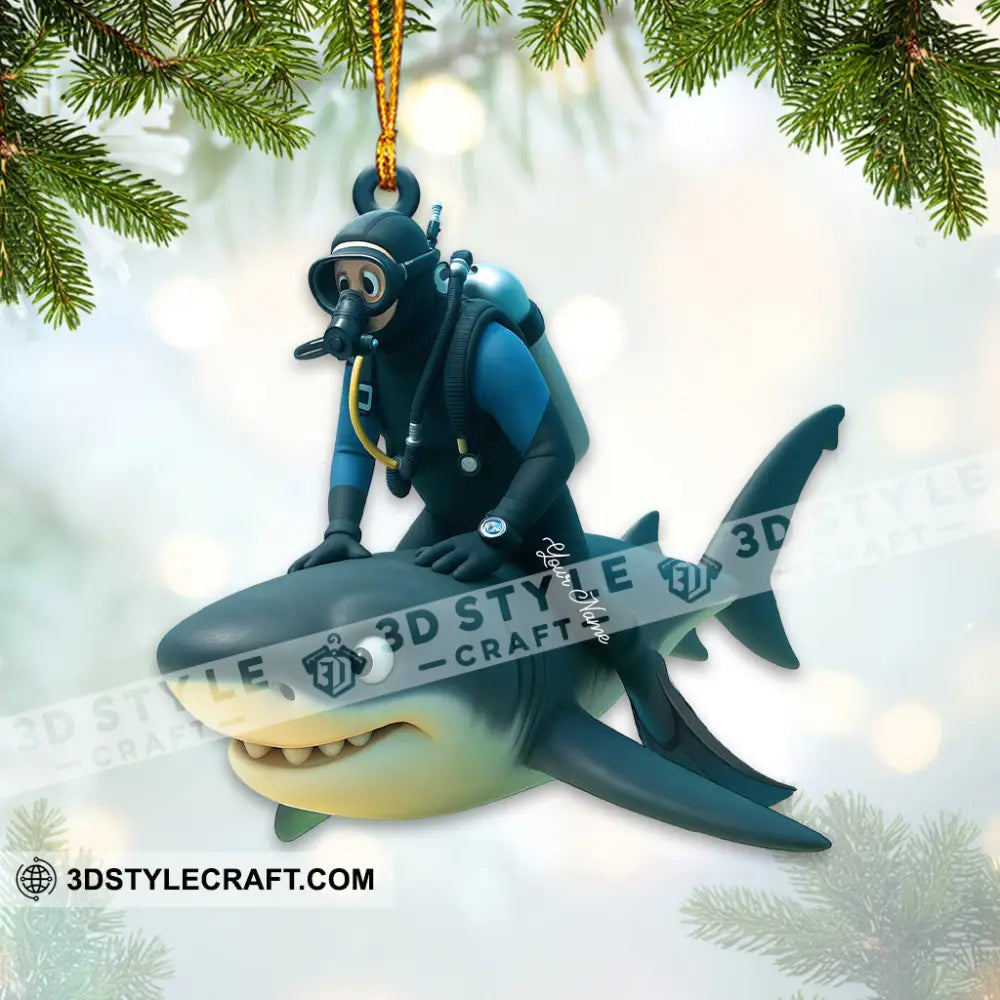 Diving Home Decor Christmas Ornament Personalized Ornament Ornament