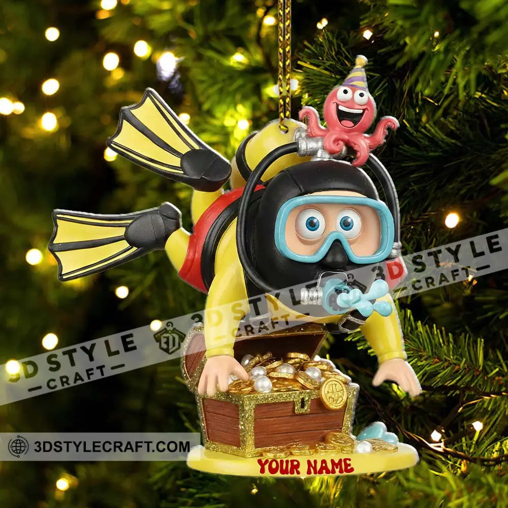 Diving Lover Christmas Home Decor Christmas Ornament Personalized Ornament Ornament