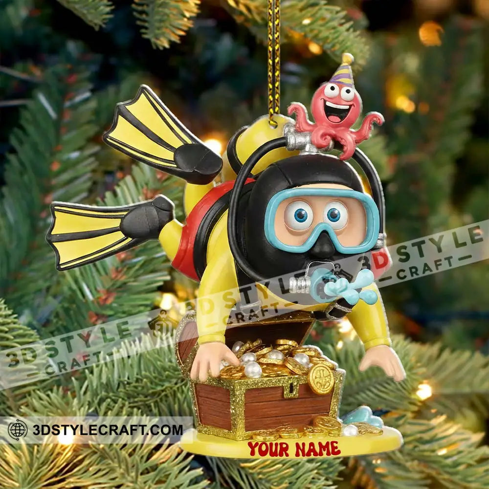 Diving Lover Christmas Home Decor Christmas Ornament Personalized Ornament Ornament
