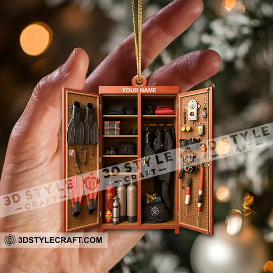 Diving Lover, Home Decor, Christmas Ornament, Personalized Ornament style option 3