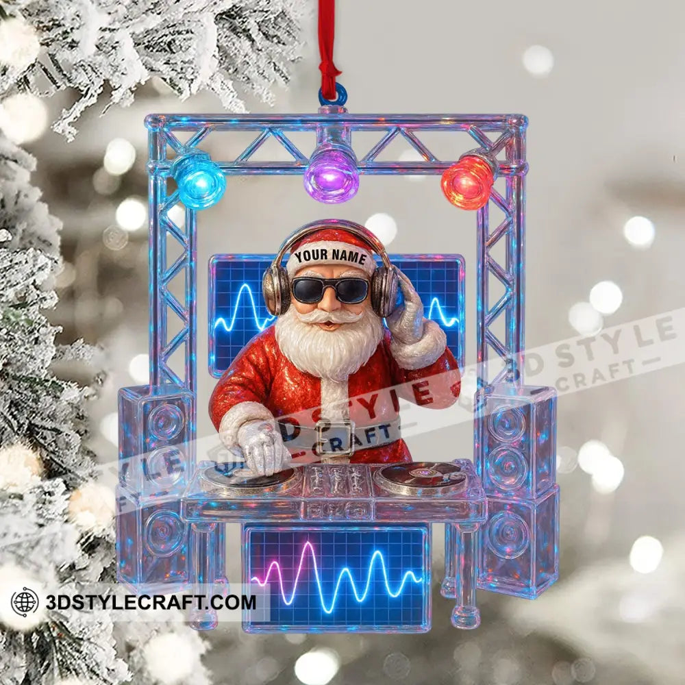 DJ Santa Home Decor Christmas Ornament Personalized Ornament Ornament