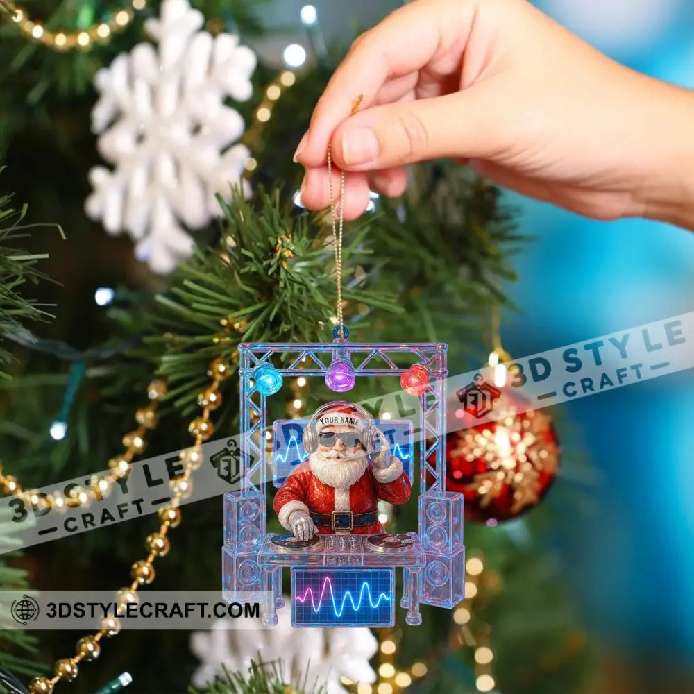 DJ Santa Home Decor Christmas Ornament Personalized Ornament Ornament