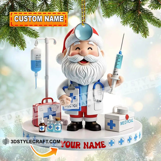 Doctor Home Decor, Christmas Ornament, Personalized Ornament style option 1