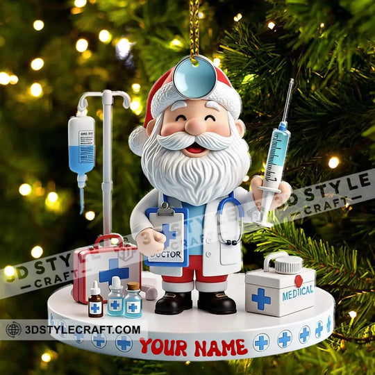 Doctor Home Decor, Christmas Ornament, Personalized Ornament style option 3