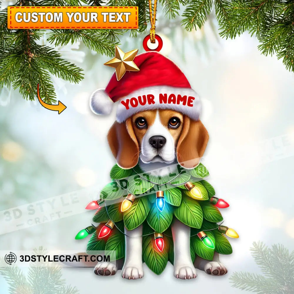 Dog Christmas Home Decor Ornament Personalized 3.54’’ / 1