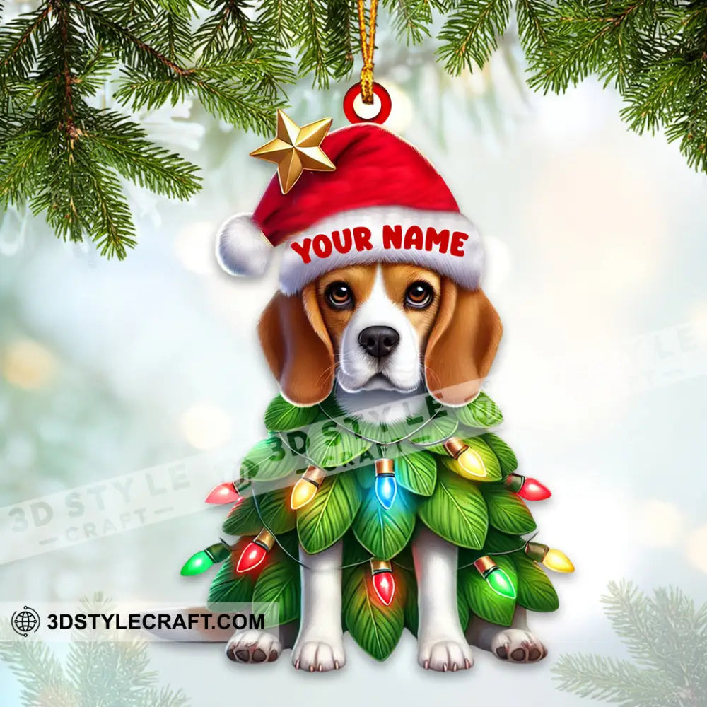 Dog Christmas Home Decor Ornament Personalized